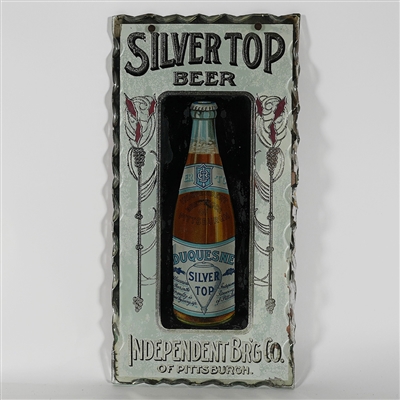 Silver Top Beer Independent Brg Duquesne Bottle Pre-Prohibition RPG Sign RARE