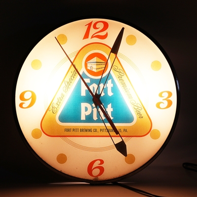 Fort Pitt Extra Special Premium Beer Pam Clock
