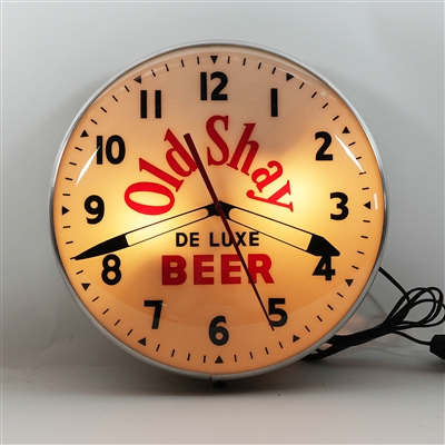 Old Shay De Luxe Beer Ohio Advertising Display Clock EXCELLENT