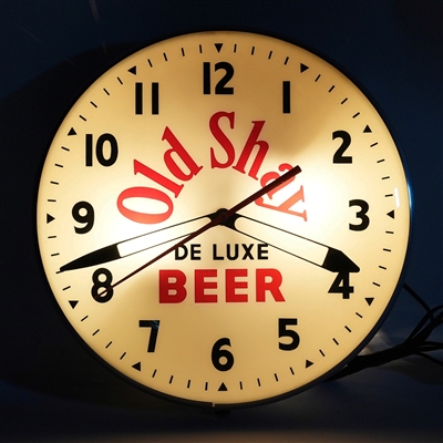 Old Shay De Luxe Beer Ohio Advertising Display Clock EXCELLENT