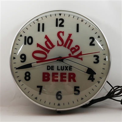 Old Shay De Luxe Beer Ohio Advertising Display Clock EXCELLENT