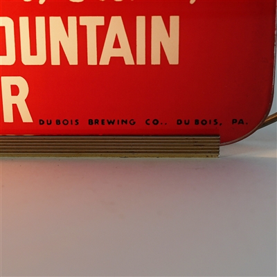 Du Bois Export Top O The Mountain Water Illuminated RPG Curved Glass Sign