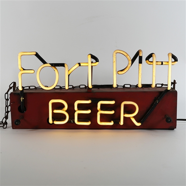 Fort Pitt Beer Encased Neon Sign RARE