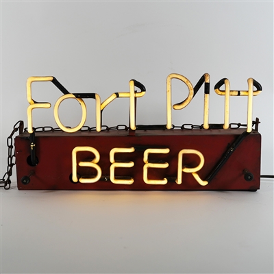 Fort Pitt Beer Encased Neon Sign RARE