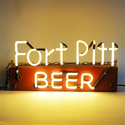 Fort Pitt Beer Encased Neon Sign RARE