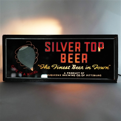 Silver Top Finest Beer In Town RPG Illuminated Sign RARE