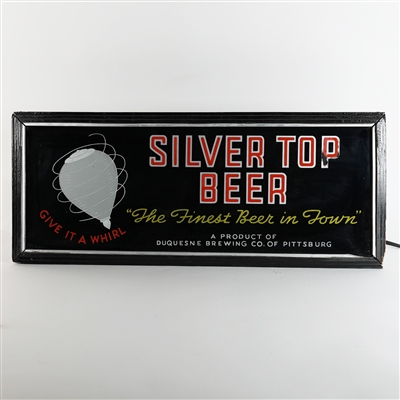 Silver Top Finest Beer In Town RPG Illuminated Sign RARE