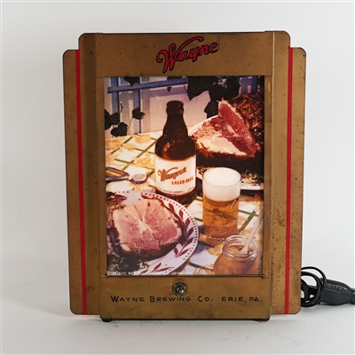 Wayne Brewing Food Steinie Bottle Scene Illuminated Sign RARE