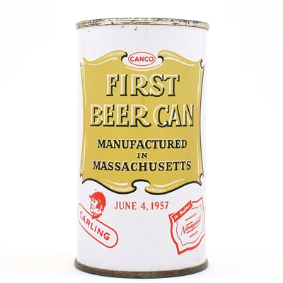 American Can Co 1st Massachusetts Beer Can Commemorative Bank Lid Flat Top UNLISTED