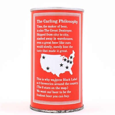 Carling Black Label Beer Pull Tab PHILOSOPHY 8 STATES EXCELLENT