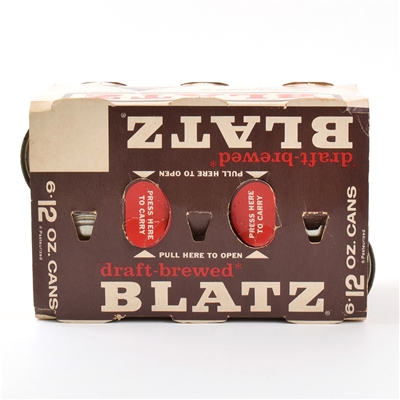 Blatz Beer Cardboard 6-Pack Holder and 6 Flat Top Cans PABST 39-22