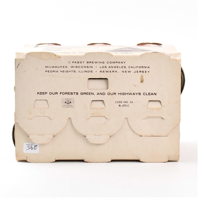 Blatz Beer Cardboard 6-Pack Holder and 6 Flat Top Cans PABST 39-22