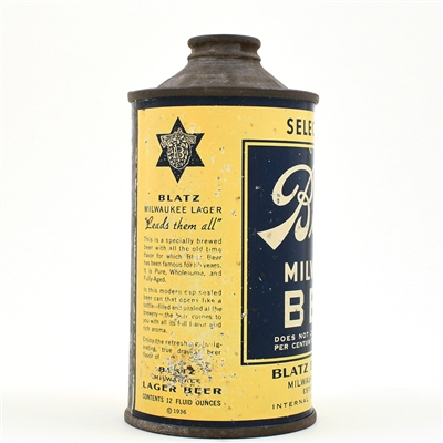 Blatz Beer Cone Top DNCMT 4 PERCENT UNLISTED
