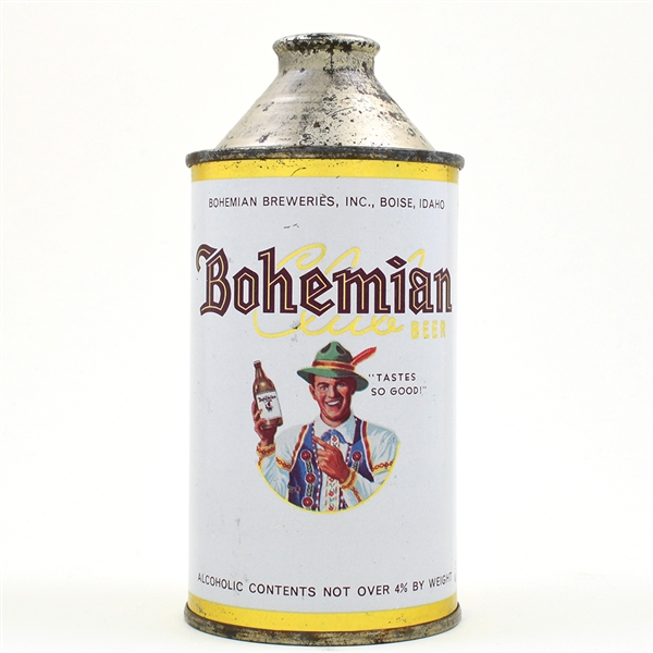 Bohemian Club Beer Cone Top NOT OVER 4 PERCENT L154-3 UNLISTED