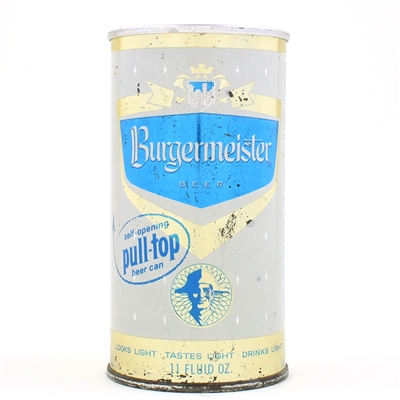 Burgermeister Beer 11 Ounce Zip Top PULL TOP PROMO SF BURG DIV SCHLITZ 51-17