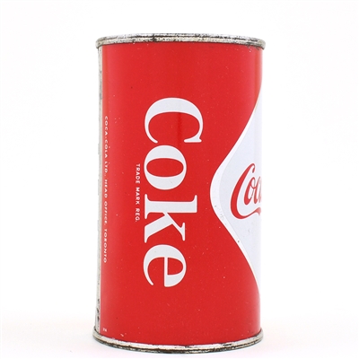 Coca-Cola Canadian Soda Flat Top TORONTO ENAMEL RED