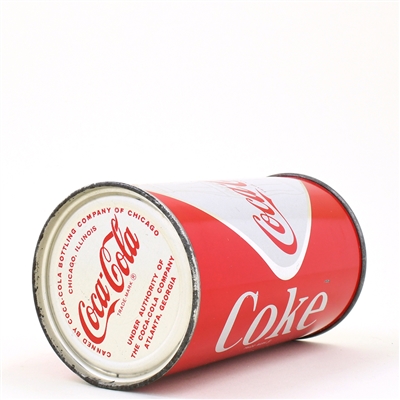 Coca-Cola Soda Bank Lid Flat Top CHICAGO ENAMEL RED CLEAN