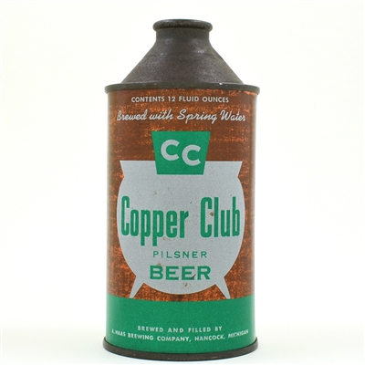 Copper Club Beer Cone Top HAAS 158-13