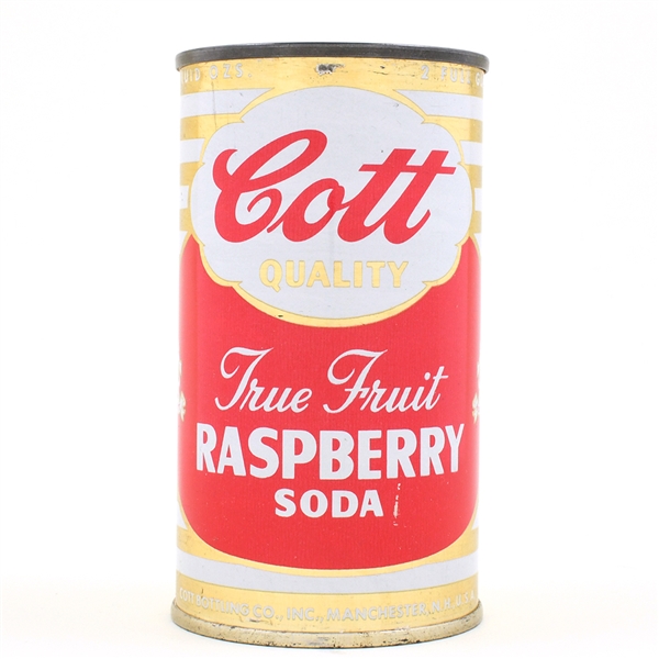 Cott Raspberry Soda Bank Lid Flat Top JIMMY FUND LID