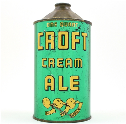 Croft Cream Ale Quart Cone Top 3 PRODUCTS ACTUAL 206-4