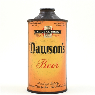 Dawsons Beer Cone Top 159-4 VERY RARE LIKELY BEST