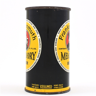 Frankenmuth Mel-o-Dry beer Flat Top BLOCK KEGLINED 66-30