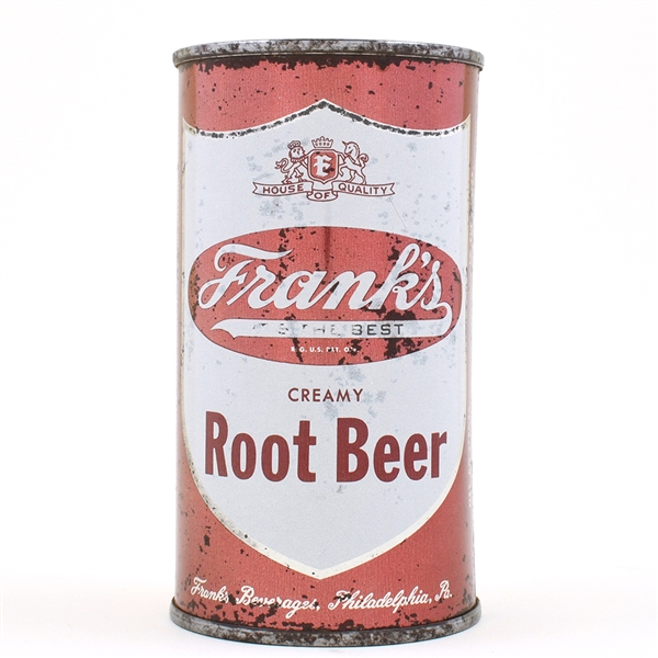 Franks Root Beer Soda Flat Top
