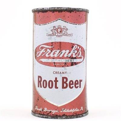 Franks Root Beer Soda Flat Top