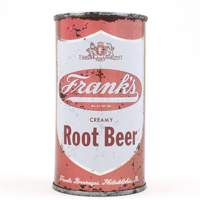 Franks Root Beer Soda Flat Top