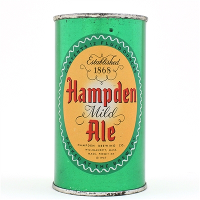 Hampden Ale Flat Top NON-IRTP LG WHITE CENTER L79-34 HIGH GRADE