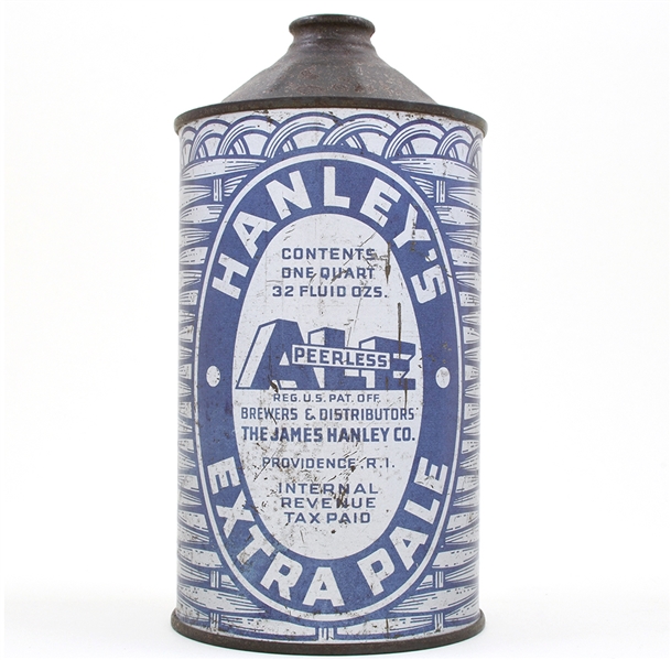Hanleys Extra Pale Ale Quart Cone Top PURPLE LARGE CAP-SEALED L211-16 RAREST
