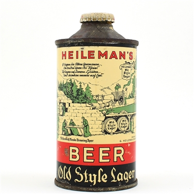 Heilemans Old Style Beer Cone Top STRONG NO 5 PERCENT 177-10