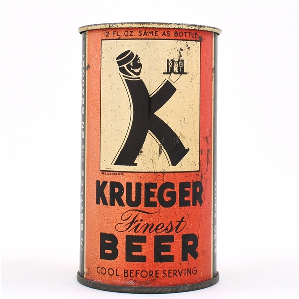 Krueger Beer Instructional Flat Top Drinking Mug 90-8 OI 483