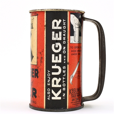 Krueger Beer Instructional Flat Top Drinking Mug 90-8 OI 483