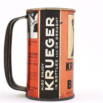 Krueger Beer Instructional Flat Top Drinking Mug 90-8 OI 483