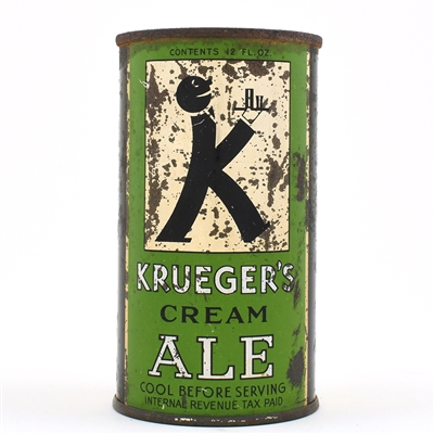 Kruegers Cream Ale Long Opener Flat Top LIME GREEN UNLISTED