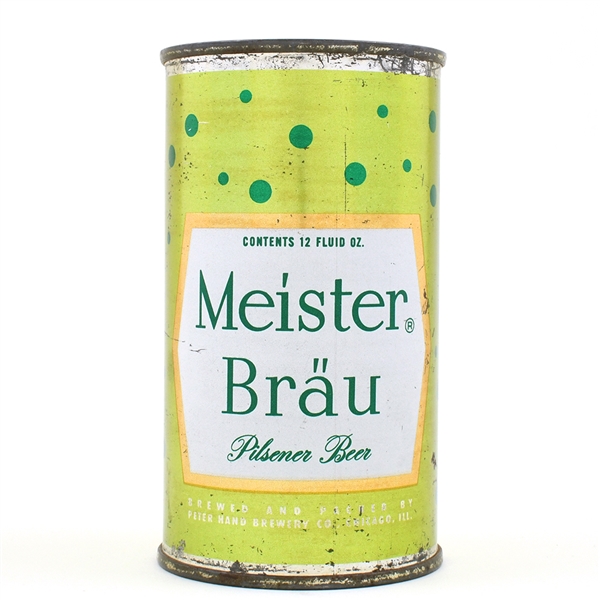 Meister Brau Abstract Color Set Flat Top 1952 DOTS LIME GREEN  95-18