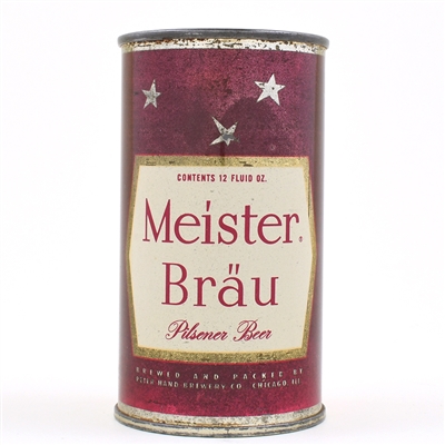 Meister Brau Abstract Color Set Flat Top NO DATE STARS RED  95-13