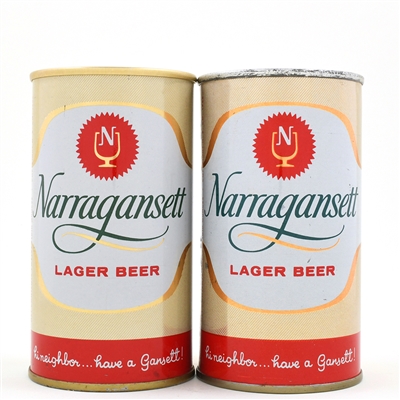 Narragansett Lager Beer Pull Ring Bank Top GOLD COPPER PAIR