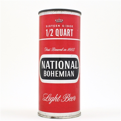 National Bohemian Beer 16 Ounce Bank Lid Flat Top DULL SILVER 233-1