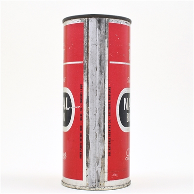 National Bohemian Beer 16 Ounce Bank Lid Flat Top DULL SILVER 233-1