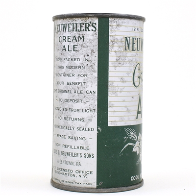 Neuweilers Cream Ale Instructional Flat Top 102-33 OI 560