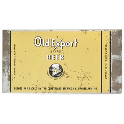 Old Export Beer Unrolled Cone Top Sheet IRTP 176-10