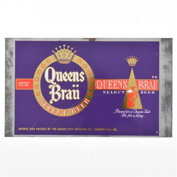 Queens Brau Beer Unrolled Flat Top Sheet 117-17 SWEET
