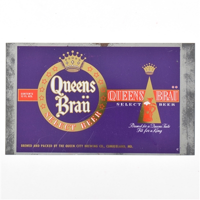 Queens Brau Beer Unrolled Flat Top Sheet 117-17 SWEET