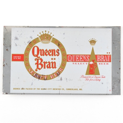 Queens Brau Beer Unrolled Flat Top Sheet 117-18