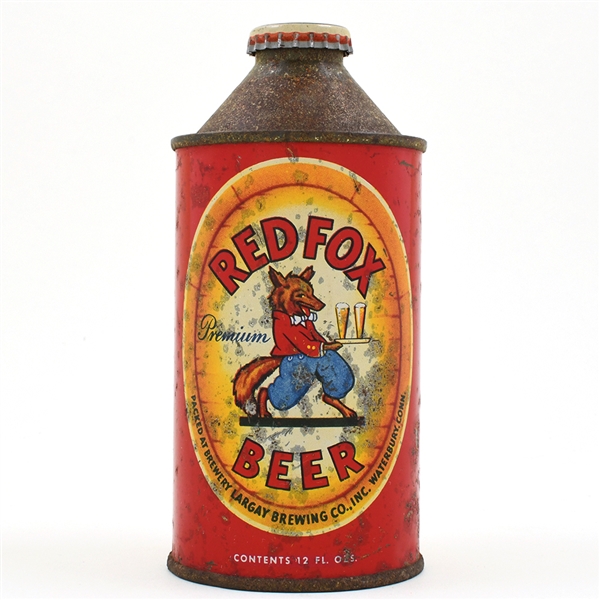 Red Fox Beer Cone Top NON-IRTP ACTUAL 180-28 RARE