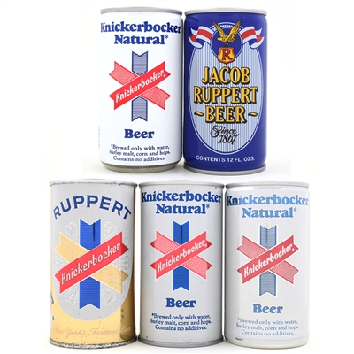 Ruppert Knickerbocker Cans Lot of 5 Different NEW BEDFORD