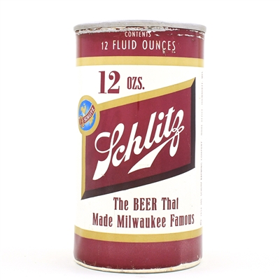 Schlitz Beer Aluminum Test Flat Top ACTUAL 240-28