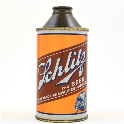 Schlitz Beer Cone Top NO DIST ON SIDE 183-28 NEAR MINT